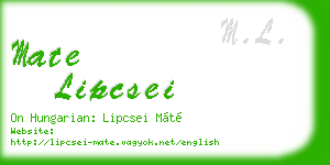 mate lipcsei business card
